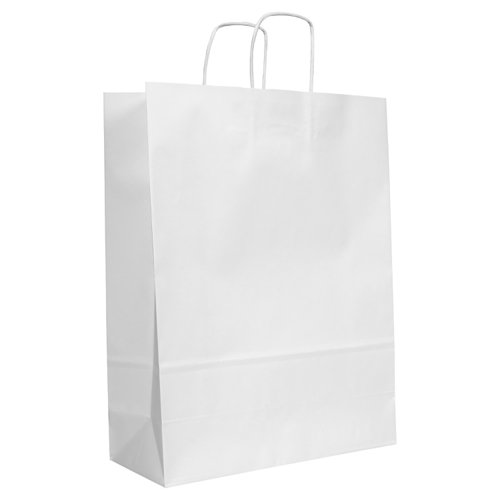 Blake Purely Packaging White Carrier Bag 320x120mm 100gsm Pack 150 Code PCT540