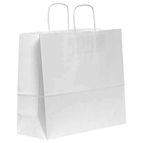 Blake Purely Packaging White Carrier Bag 340x120mm 100gsm Pack 150 Code PCT550
