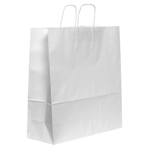 Blake Purely Packaging White Carrier Bag 450x170mm 100gsm Pack 150 Code PCT580