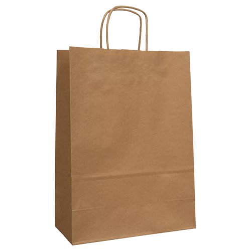 Blake VITA Brown  Twist Handled Carrier Bag 240 x 110mm 90gsm Pack 200 Code PCT630