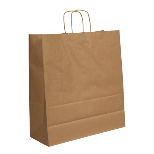 Blake VITA Brown  Twist Handled Carrier Bag 350 x 180mm 100gsm Pack 150 Code PCT670