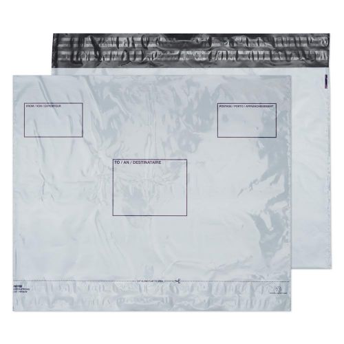 Blake Purely Packaging White Peel & Seal Polythene  Wallet 620X440mm 70Mu Pack 100 Code Pe104/W 3P