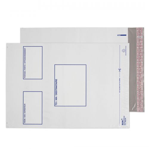 Blake Purely Packaging White Peel & Seal Polythene Pocket 305X405mm 50Mu Pack 1000 Code Pe63/W 3P