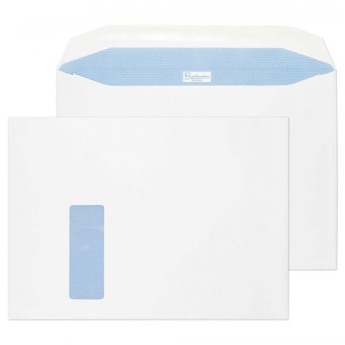 Blake Premium Postfast Mailing Wallet Window Gummed White C4 229x324mm 100gsm (Pk 250) Code PF710DG