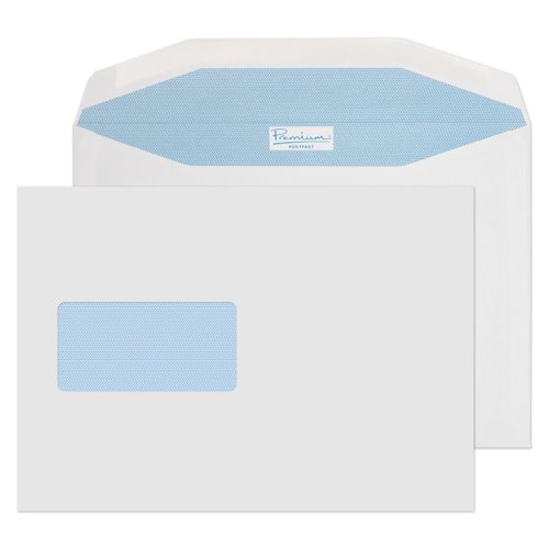 Blake Premium Postfast Mailing Wallet Window Gummed White C5 162x229mm 90gsm (Pack 500) Code PF808IJ