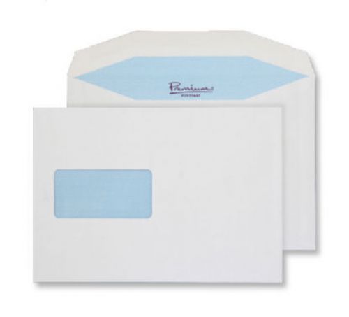 Blake Premium Postfast Mailing Wallet Window Gummed White C5+ 162x235mm 90gsm (Pk 500) Code PF848IJ