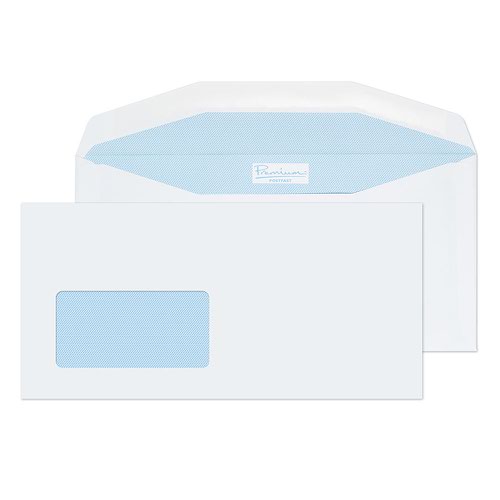 Blake Premium Postfast White Window Gummed Wallet 114X235mm 90Gm2 Pack 500 Code Pf904Dg 3P Blake Envelopes
