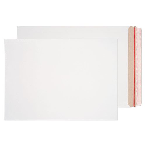 Blake Purely Packaging White Board Hot Melt Peel & Seal All Board Pocket 450x324mm 350gsm Pack 100 Code PPA17-RS