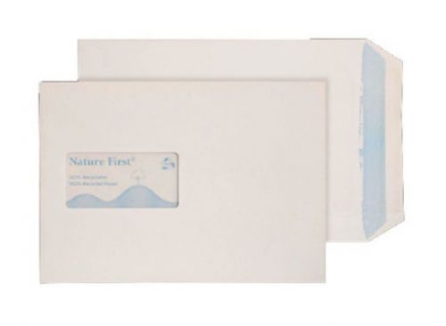 Blake Purely Environmental White Window Self Seal Pocket 229X162mm 90Gm2 Pack 500 Code Rn17084 3P
