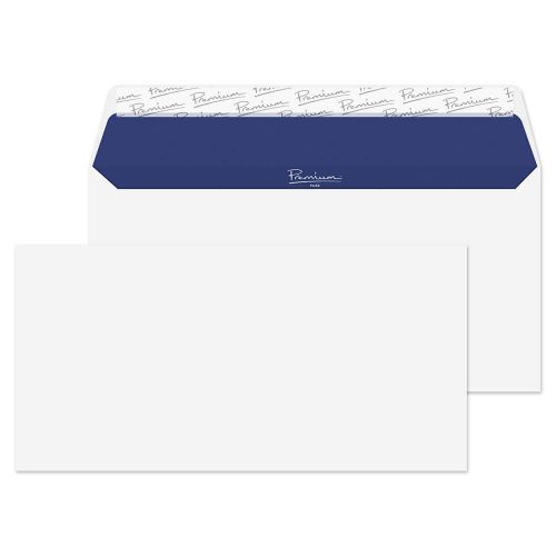 Blake Premium Pure Wallet Peel and Seal Super White Wove DL 110X220mm 120gsm (Pack 25) Code RP81254