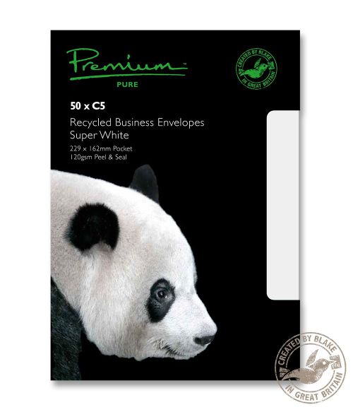 Blake PremiumPure C5 Recycled Peel & Seal White Envelopes (Pack of 50) RP83455 BLK72518 Buy online at Office 5Star or contact us Tel 01594 810081 for assistance