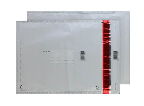 Blake Purely Packaging White/Black Co-Ex Ld P&S Polythene Pocket 430X330 70Mu Pk500 Code Se1020 3P
