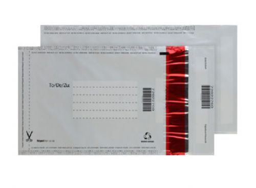 Blake Purely Packaging Polythene Pocket Peel and Seal White 240×135mm 70µm (Pack 5) Code SE620/5 PR