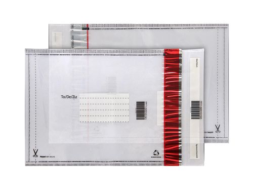 A unique range of Tamper Evident envelopes with many special security features. A black opaque on the white polythene products ensures 100% opacity. The sequentially numbered tear off strips provide the ability for security tracking.