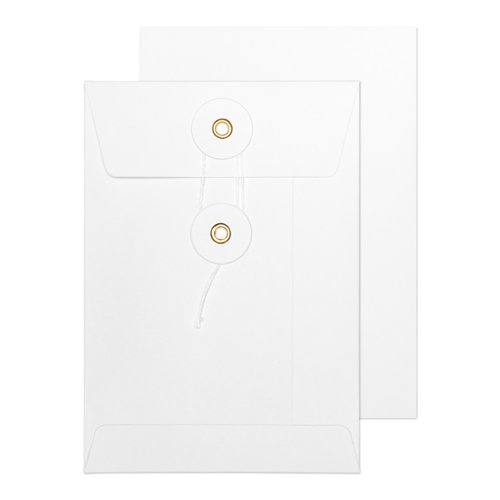 Blake Senses String & Washer White Internal Mail Pocket 162x114mm 180gsm Pack 200 Code SW622