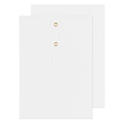 Blake Senses String & Washer White Internal Mail Pocket 229x162mm 180gsm Pack 200 Code SW624