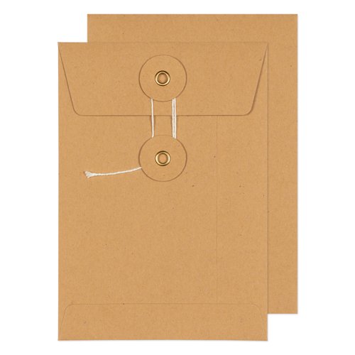 Blake Senses String & Washer Manilla Internal Mail Pocket 162x114mm 180gsm Pack 200 Code SW722