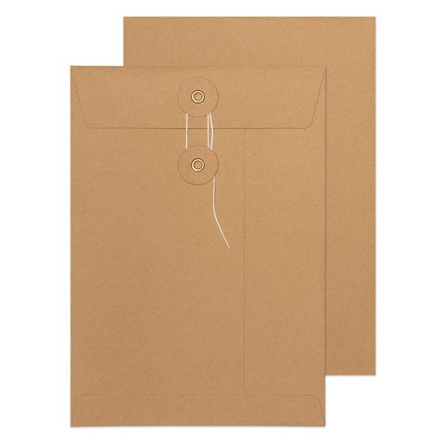 The string and washer envelope provides the perfect solution for reusing envelopes, the ease of sealing and unsealing could not be easier, making internal mailings that much easier. The unique aesthetic of the envelope provides a lasting impression.
