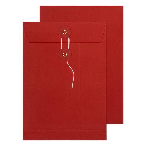 Blake Creative Senses String & Washer Red Internal Mail Pocket 162x114mm 160gsm Pack 200 Code SW922