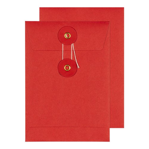 Blake Senses String & Washer Red Internal Mail Pocket 162x114mm 160gsm Pack 200 Code SW922