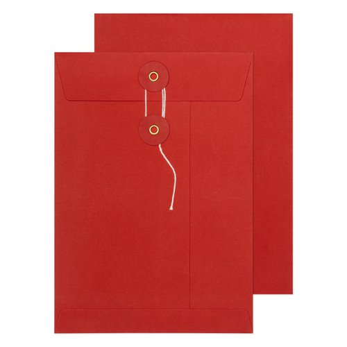 Blake Senses String & Washer Red Internal Mail Pocket 229x162mm 160gsm Pack 500 Code SW924