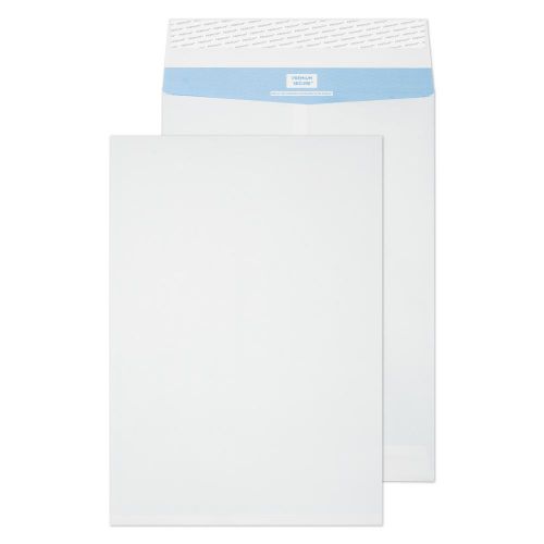 Blake Premium Secure White Peel & Seal Tear Resistant Gusset Pocket 450x324mm 125gsm Pack 50 Code TR88086