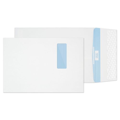 Blake Premium Secure White Window Peel & Seal Tear Resistant Gusset 324x229mm 125gsm Pack 100 Code TR9901