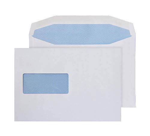 Blake Purely Everyday White Window Gummed Mailer 162X235mm 90Gm2 Pack 500 Code W156 3P Blake Envelopes