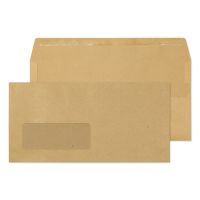 Blake Everyday Envelopes DL Manilla Wallet Window Self Seal 80gsm 110x220mm (Pack 1000) - 11884