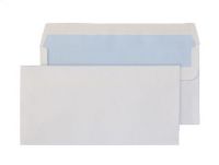 Blake Everyday Envelopes DL White Wallet Plain Self Seal 80gsm 110x220mm (Pack 50) - 12882/50 PR
