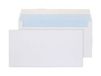 Blake Everyday Envelopes DL White Wallet Plain Peel and Seal 100gsm 110x220mm (Pack 50) - 23882/50 PR