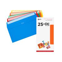 Blake Creative Colour Assorted Peel & Seal Wallet 114X229mm 120gsm Pack 25 Code 25123 3P