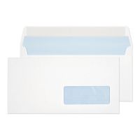 Blake Everyday Envelopes DL White Wallet Right-Hand Window Peel and Seal 100gsm 110x220mm (Pack 500) - 25885RH