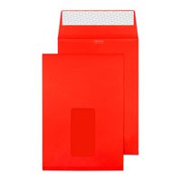 Blake Creative Colour Pillar Box Red Window P&S Gusset Pocket 229X162X25 140G Pk125 Code 6061W 3P