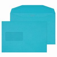 Blake Creative Colour Cocktail Blue Window Gummed Mailer 162X235mm 120Gm2 Pack 500 Code 809Mw 3P