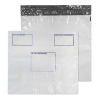 Blake Packaging Envelopes Polypost Polythene Wallet With Address Panel White Peel and Seal 50mu 430x460mm (Pack 100) - PE84/W/100