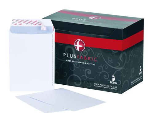 Plus Fabric Easy Open Envelopes C5 White 120gsm Peel & Seal B26139 [Box 500]