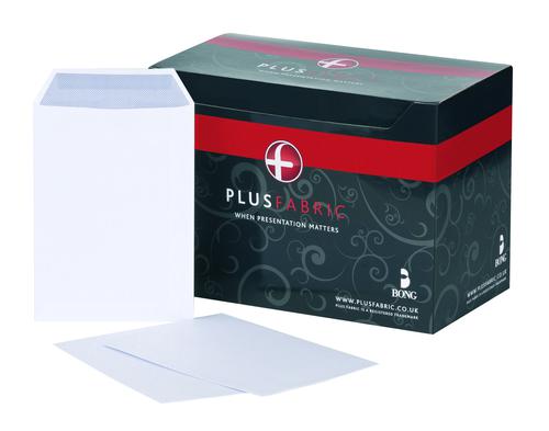 Plus Fabric C5 Envelopes 110gsm Self Seal White (Pack of 250) D23770 Plain Envelopes EN9561