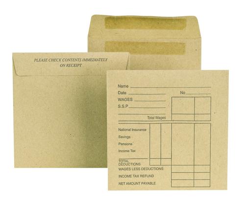 New Guardian Wage Envelopes Printed 108x102mm Manilla 80gsm (Pack 1000) E20291