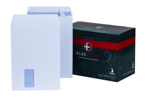 Plus Fabric C4 Window Envelopes 120gsm Peel and Seal White (Pack of 250) F28749