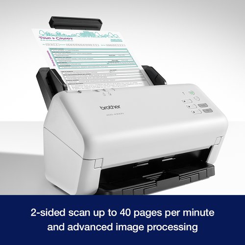 Brother ADS-4300N Wired Desktop Document Scanner ADS4300NZU1 BA81462 Buy online at Office 5Star or contact us Tel 01594 810081 for assistance