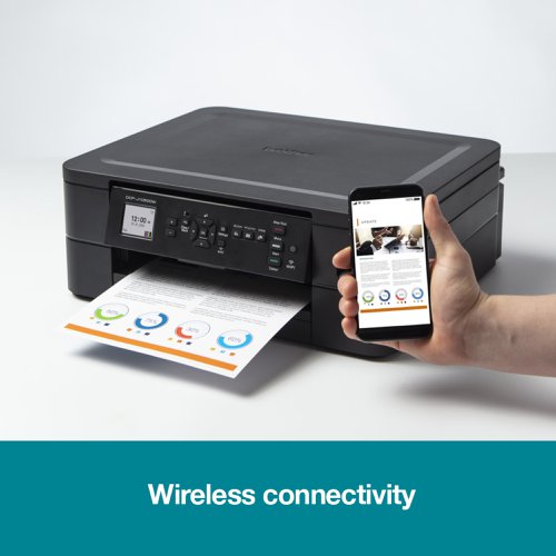 The Brother DCP-J1050DW is a stylish, compact device that is perfect for home use. Offering print, copy and scan functionality it can help with everything from homework to colour photographs. Print in vivid colour from anywhere at home with wireless or mobile connectivity and navigate the device easily via the 4.5cm LCD display.