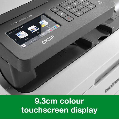BA79019 | Print, scan and copy with this Brother DCP-L3510CDW colour laser printer. With USB, wired and wireless connectivity, the printer also features a fast print speed of up to 18 pages per minute.