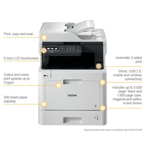 Brother DCP-L8410CDW A4 Colour Laser Multifunction 28264J