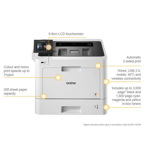 BA77419 Brother HLL8360CDW Colour Laser Printer HLL8360CDW