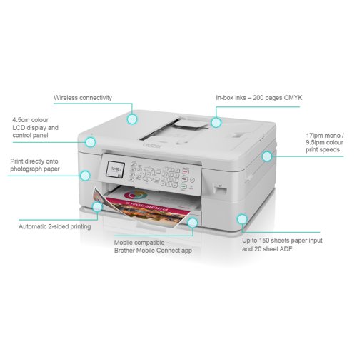 Brother MFC-J1010DW A4 Wireless Colour Inkjet Multifunction
