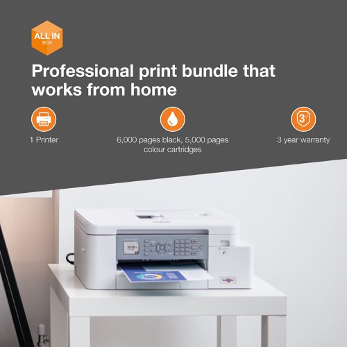 MFCJ-4335DWXL Wireless All-in-Box Colour Inkjet Printer for Home Working