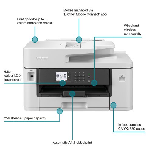 MFCJ-5345DW Professional A3 Inkjet Wireless All-in-One Printer