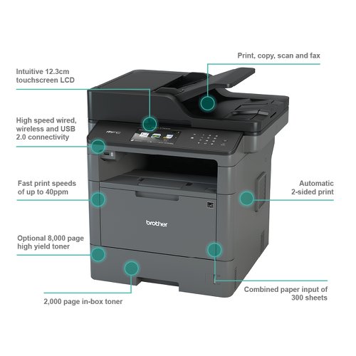 MFCL-5750DW Wireless Mono Laser Printer