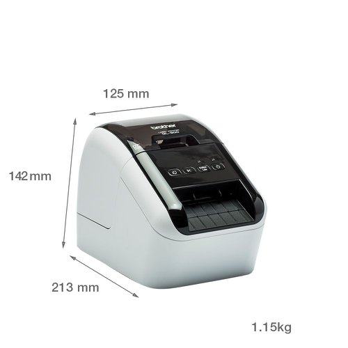 Brother Professional Label Printer 62mm Width Labels 148mm per Second Plug and Print Ref QL800